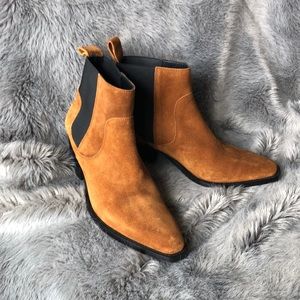 Everlane suede western booties